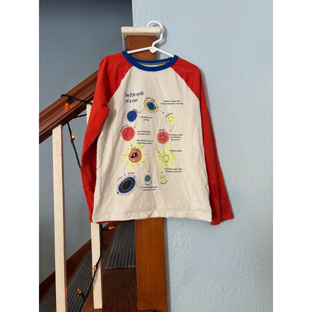 Mini Boden Life Cycle of a Star Shirt 8/9 134 edicaktonal graphic space